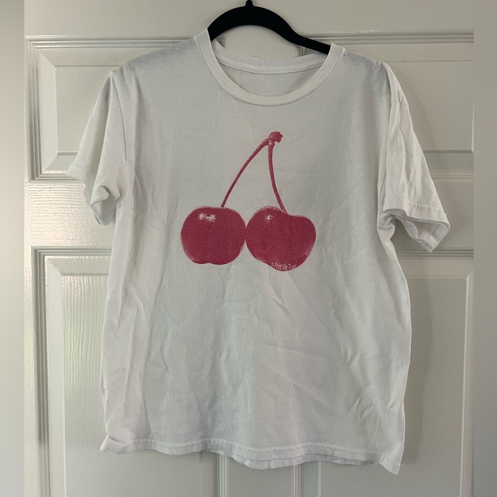 In Print We Trust Cherry baby tee